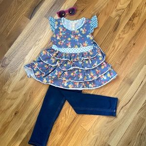 Girls Matilda Jane Flutter Sleeve Tiered Top
